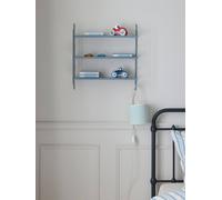 Étagère murale en métal peint bleu grise TU