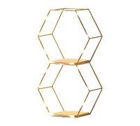 Étagère murale en nid d'abeille - Étagère murale hexagonale en métal, étagères hexagonales avec lumières | Étagère murale géométrique, décoration hexagonale, étagères flottantes géométriques