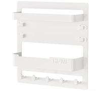 Étagère murale en plastique pour chambre à coucher, système d'installation sans perçage conçu pour les petites pièces, dortoirs, camping-cars, lits mezzanines (blanc)