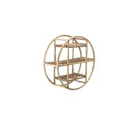 Etagère murale en rotin beige, étagères multiples, forme arrondie - Bloomingville, Sia - Ø52xH20 cm