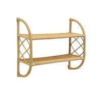 Etagère murale en rotin naturel 2 niveaux