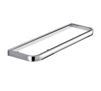 Étagère murale en verre chromé à une seule couche - Solution de rangement élégante pour salle de bain, cuisine ou salon - Présentoir peu encombrant