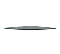 Étagère murale en verre trempé - Étagère d'angle 25 x 25 cm avec supports chromés - Design moderne pour cuisine, salle de bain ou salon - Rangement stable