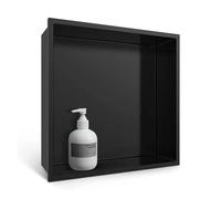 Étagère murale encastrable pour salle de bain, niche murale, durable, pour décoration de la maison, rénovation de salle de bain, pas besoin de carrelage, noir