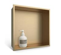 Étagère murale encastrable pour salle de bain, niche murale, durable, pour décoration de la maison, rénovation de salle de bain, pas besoin de carrelage, doré