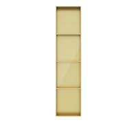Étagère murale encastrée en acier inoxydable pour maison, hôtel, cuisine, caddie de rangement étanche (doré, 120 x 28 x 12,5 cm)