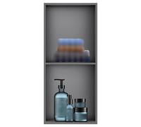 Étagère murale encastrée imperméable | Rangement peu encombrant pour les essentiels de salle de bain | Idéal pour shampooing, cosmétiques dans les zones humides