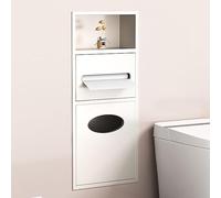 Étagère murale encastrée pour salle de bain, étagère de douche en acier inoxydable, porte-papier toilette intégré, pour cuisine, salon, hôtel, salon