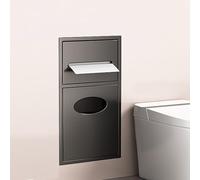 Étagère murale encastrée pour salle de bain, étagère de douche en acier inoxydable, porte-papier toilette intégré, pour cuisine, salon, hôtel, salon