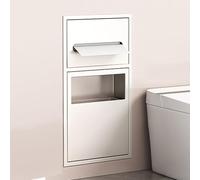 Étagère murale encastrée pour salle de bain, étagère de douche en acier inoxydable, porte-papier toilette intégré, pour cuisine, salon, hôtel, salon