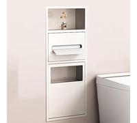 Étagère murale encastrée pour salle de bain, étagère de douche en acier inoxydable, porte-papier toilette intégré, pour cuisine, salon, hôtel, salon