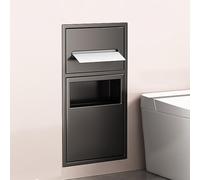 Étagère murale encastrée pour salle de bain, étagère de douche en acier inoxydable, porte-papier toilette intégré, pour cuisine, salon, hôtel, salon