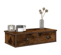 vidaXL Étagère murale flottante avec tiroirs chêne fumé – Bois d'ingénierie