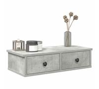 vidaXL Étagère murale avec tiroirs – Gris béton, bois d'ingénierie, armoire flottante