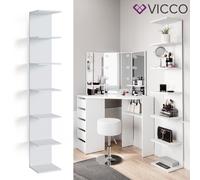 Vicco Étagère Paolo, Blanc, 30x190cm, pouvant être monté pour Le Rangement de Livres et d’Objets de décoration