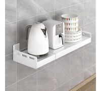 Étagère murale extensible pour four à micro-ondes, étagère de rangement murale pour comptoir en métal robuste pour épices et appareils électroménagers