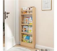 Étagère murale fine en bois de pin, 3/4/5 niveaux, design rainuré, gain de place pour les zones étroites, 70 x 10 x 120 cm, parfaite pour la maison et le bureau.