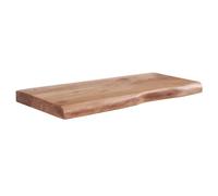 Étagère murale - FINEBUY - Bord d'arbre - Bois d'acacia massif - 60 cm - Style campagnard