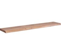 Étagère murale FineBuy bord d'arbre en bois d'acacia Étagère flottante Étagère suspendue massive