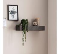 Étagère murale FineBuy en bois massif aspect pierre Étagère suspendue Étagère flottante Moderne