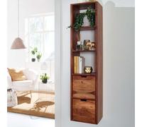 Étagère murale FineBuy Étagère flottante avec tiroirs 150 cm Bois Étagère suspendue Massif