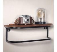 Étagère murale FineBuy Étagère suspendue 50x15x13 cm Bois massif Métal Étagère industrielle