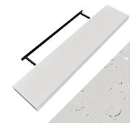 Etagère murale flottante 110cm max. 15kg blanc MDF robuste effet flottant support de fixation inclus étagère bois rangement livre
