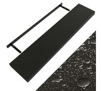 Etagère murale flottante 110cm max. 15kg noir MDF robuste effet flottant support de fixation inclus étagère bois rangement livre