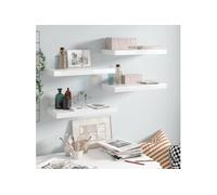 Etagère murale flottante 4 pcs Blanc brillant 50x23x3,8 cm MDF