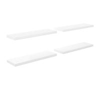 Étagère Murale Flottante 4 Pcs Blanc Brillant 80x23,5x3,8cm Mdf Vidaxl Vidaxl Blanc