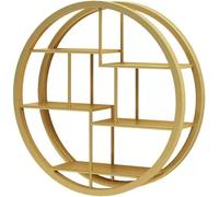 Étagère Murale Flottante 5 Niveaux Construction en Bois et Fer pour Maison et Bureau