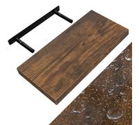 Etagère murale flottante 50cm max. 15kg chêne foncé MDF robuste effet flottant support de fixation inclus étagère bois rangement