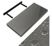Etagère murale flottante 50cm max. 15kg gris brillant MDF robuste effet flottant support de fixation inclus étagère bois rangement