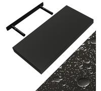 Etagère murale flottante - CASARIA - 50cm - Noir - MDF robuste - Effet flottant