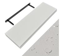 Etagère murale flottante 70cm max. 15kg blanc MDF robuste effet flottant support de fixation inclus étagère bois rangement livre
