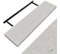 Etagère murale flottante 90cm max. 15kg blanc MDF robuste effet flottant support de fixation inclus étagère bois rangement livre