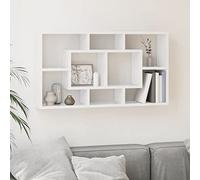 Étagère murale flottante à 8 compartiments - Unité de rangement en chêne pour décoration d'intérieur, salon, chambre, bureau, salle de bain, cuisine - Présentoir mural élégant et nizer