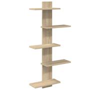 vidaXL Étagère Murale Flottante Blanc 48,5 x 15 x 101 cm, Salon Moderne, étagères flottantes, étagère Murale, Solution de Rangement Gain de Place, Design Minimaliste