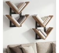 Étagère Murale Flottante avec étagère Bois d'ingénierie Rangement mural vidaXL v