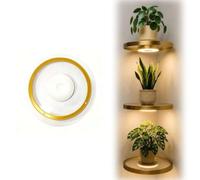 Étagère murale flottante avec lumière LED d'ambiance intégrée, fixation | Étagère à suspendre avec supports invisibles, gain de place, montage invisible, lueur RVB, pour chambre à coucher, salon