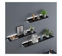 Étagère murale flottante avec lumière LED intégrée en métal pour plantes ou livres Décoration d'intérieur moderne Étagère murale monobloc pour une ambiance améliorée