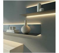 Étagère murale flottante avec lumière LED intégrée pour décoration d'intérieur rustique moderne