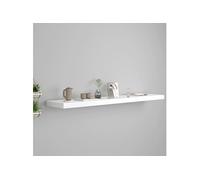 Etagère murale flottante blanc 120x23,5x3,8 cm MDF