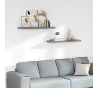 Wandschappen zwevend 4 st 80x23,5x3,8 cm MDF grijs323858