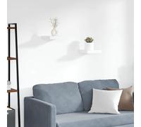 Vidaxl Étagères Murales Flottantes 2 Pcs Blanc 80x23,5x3,8 Cm Mdf Blanc
