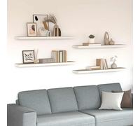 vidaXL Étagères flottantes 4 pcs chêne et blanc 80x23,5x3,8 cm MDF