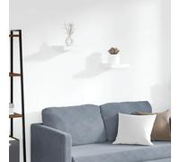 Vidaxl Étagères Murales Flottantes 2 Pcs Blanc 23x23,5x3,8 Cm Mdf Multicolore