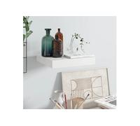Etagère murale flottante Blanc brillant 23x23,5x3,8 cm MDF