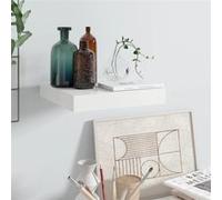 Etagère murale flottante Blanc brillant 23x23,5x3,8 cm MDF