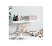 Etagère murale flottante Blanc brillant 80x23,5x3,8 cm MDF